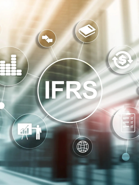 Vector image with IFRS text, representing financial regulations